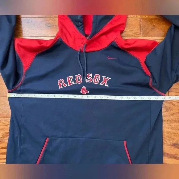 Nike Boston Red Sox Men’s Pullover Hoodie Sweatshirt Blue/Red Sz M - Picture 7 of 8